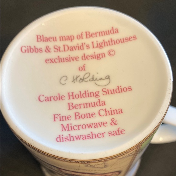 Vintage Map Design Ceramic Mug bermuda light house - Picture 2 of 6